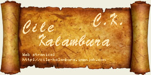 Ćile Kalambura vizit kartica